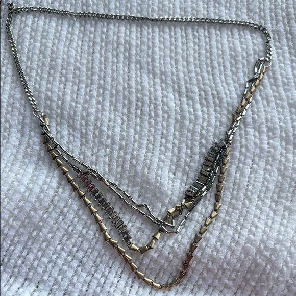 Elegant Two-Tone Layered Necklace - Picture 1 of 7